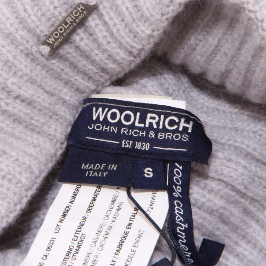 1046W cuffia bimbo WOOLRICH grey cashmere unisex hat kid