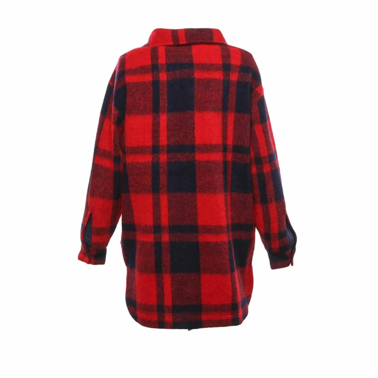 Abito Chemisier Tartan Rosso E Blu Bambina E Teen
