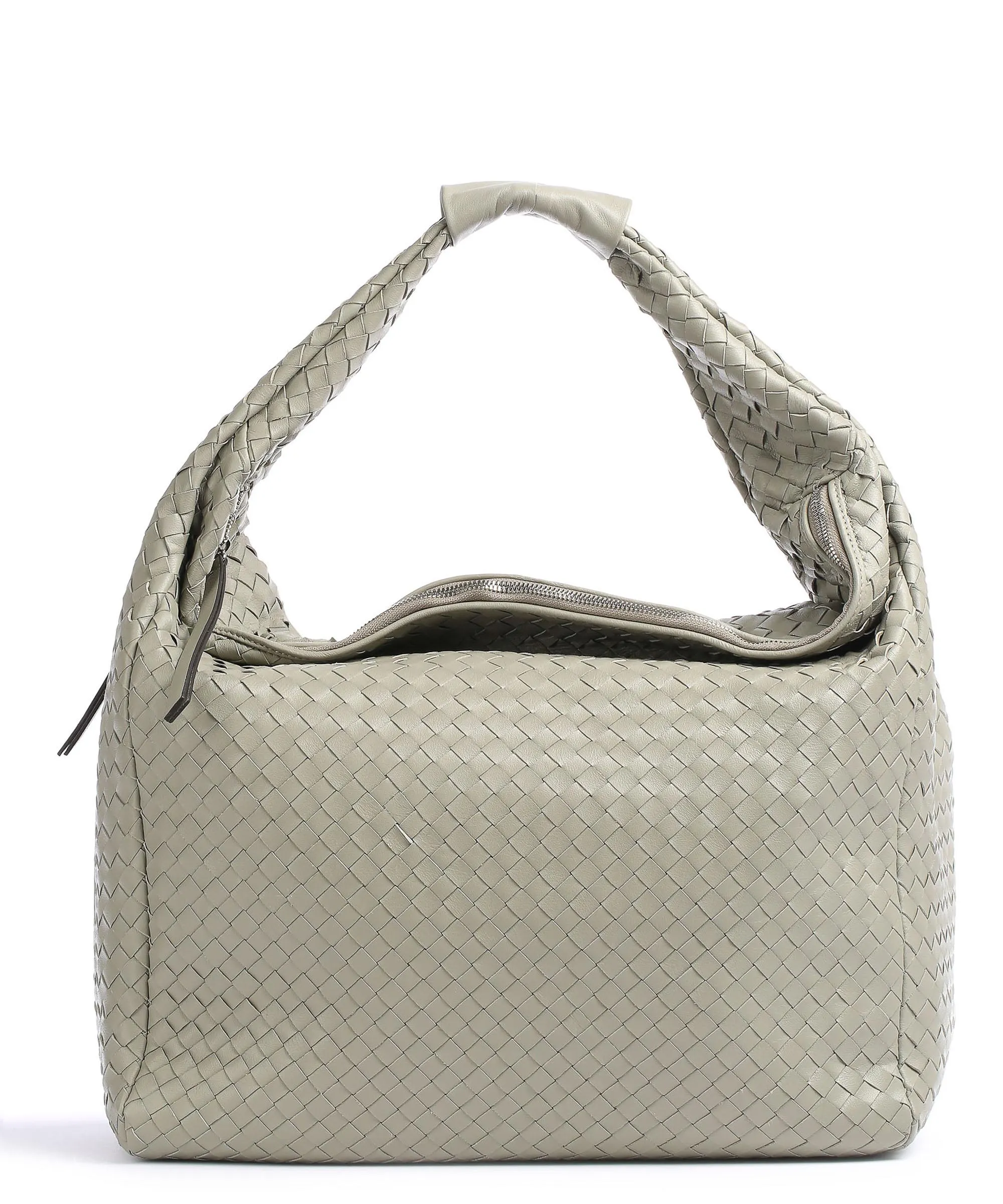  Abro Piuma Claudia Borsa hobo cuoio di agnello taupe  