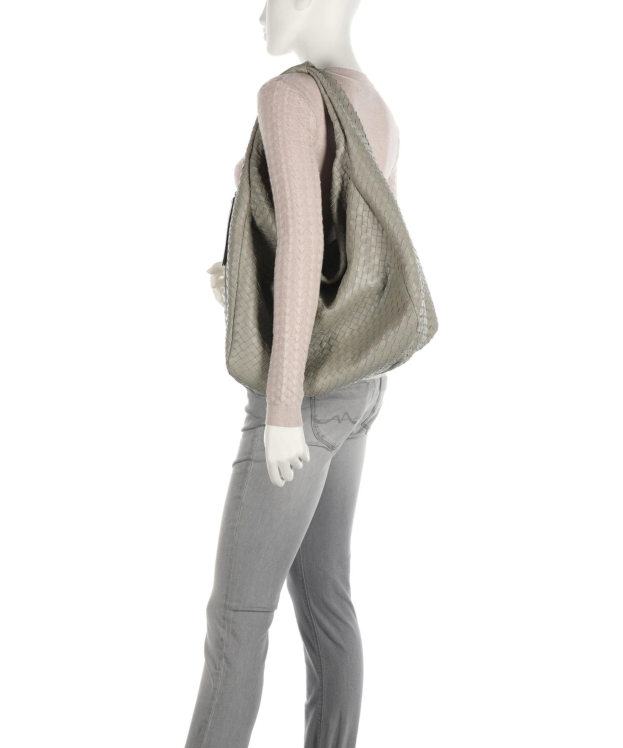  Abro Piuma Claudia Borsa hobo cuoio di agnello taupe  