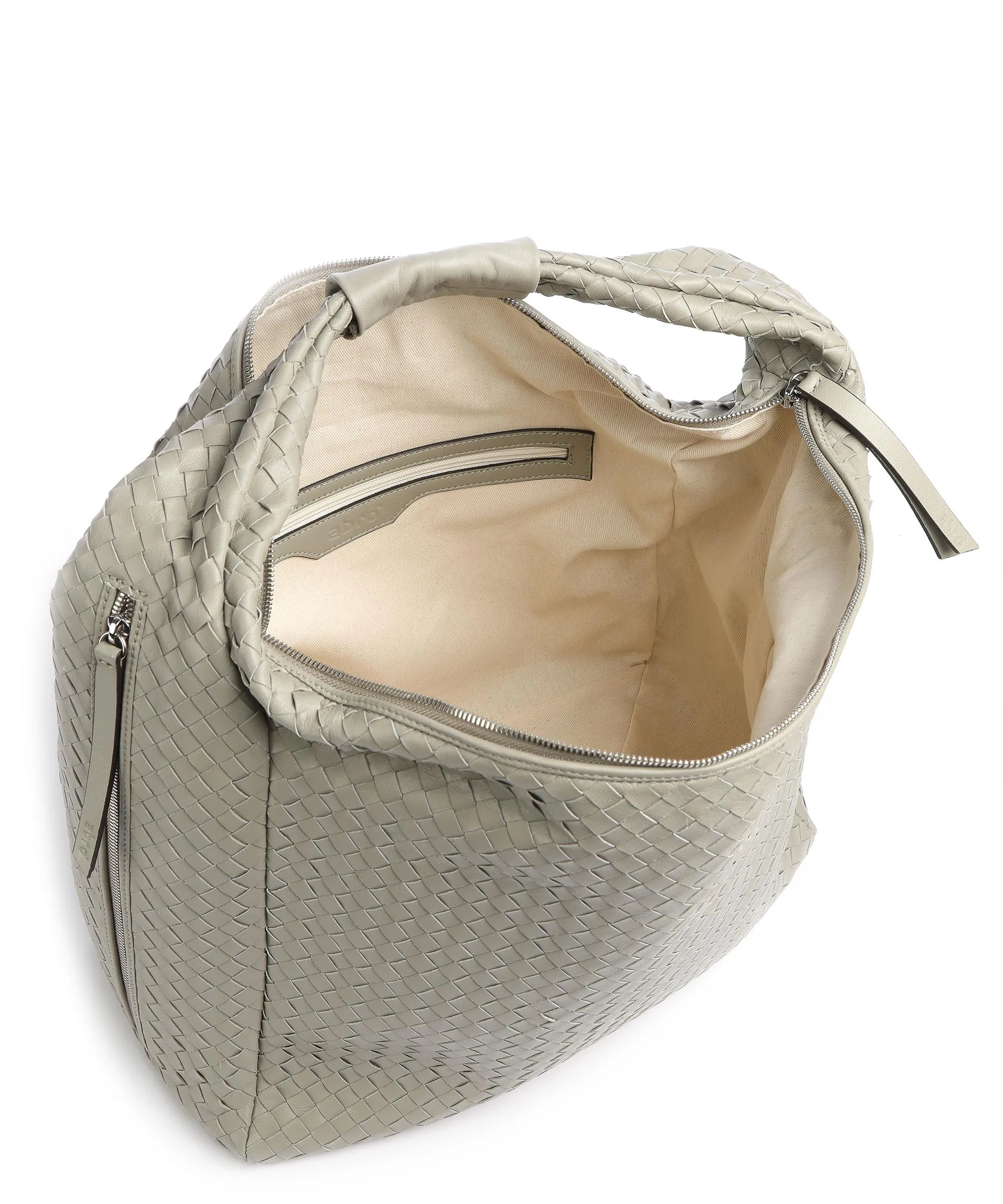  Abro Piuma Claudia Borsa hobo cuoio di agnello taupe  