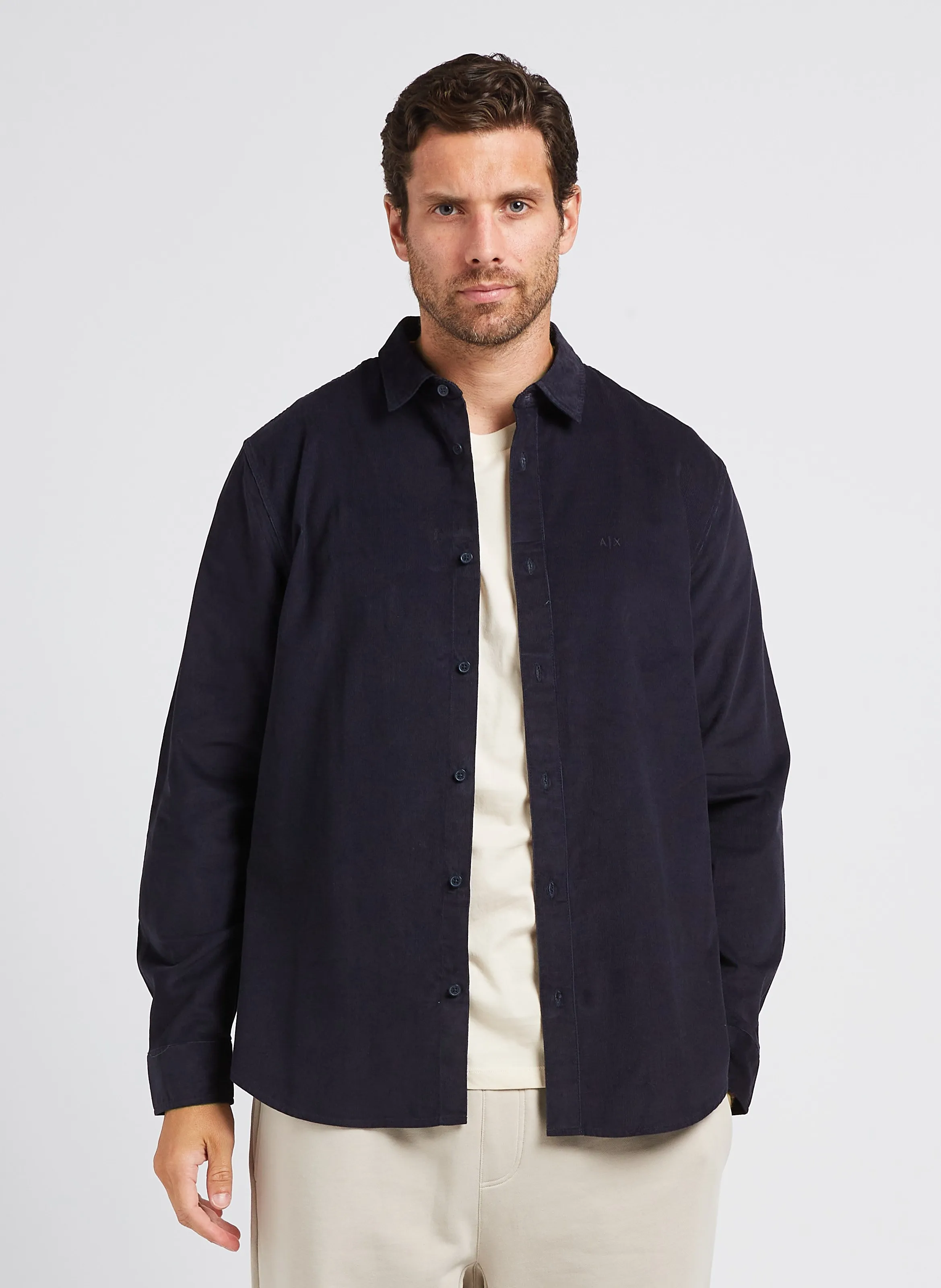  ARMANI EXCHANGE   Camicia collo classico in cotone | Blu