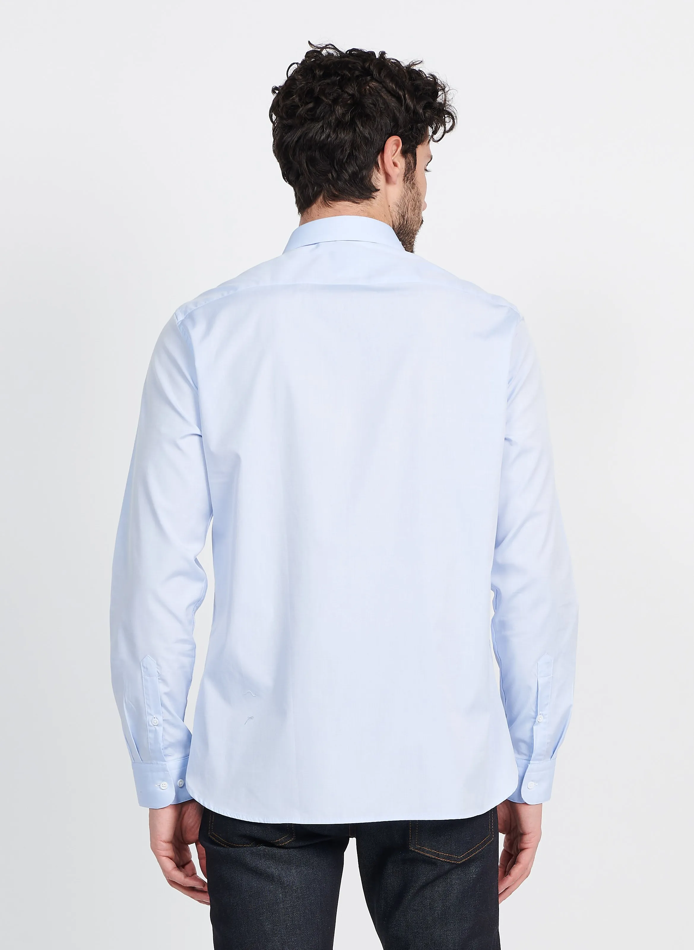 ATELIER PRIVE   Camicia collo classico regular fit in cotone | Blu