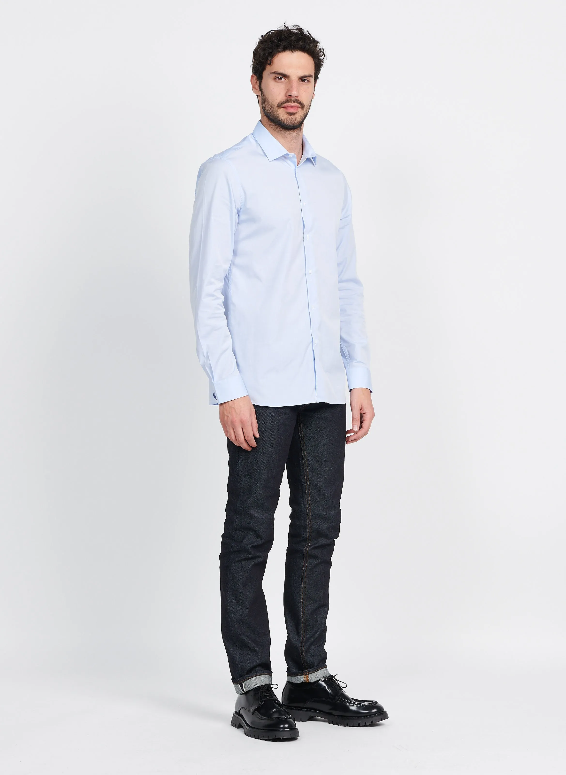  ATELIER PRIVE   Camicia collo classico regular fit in cotone | Blu