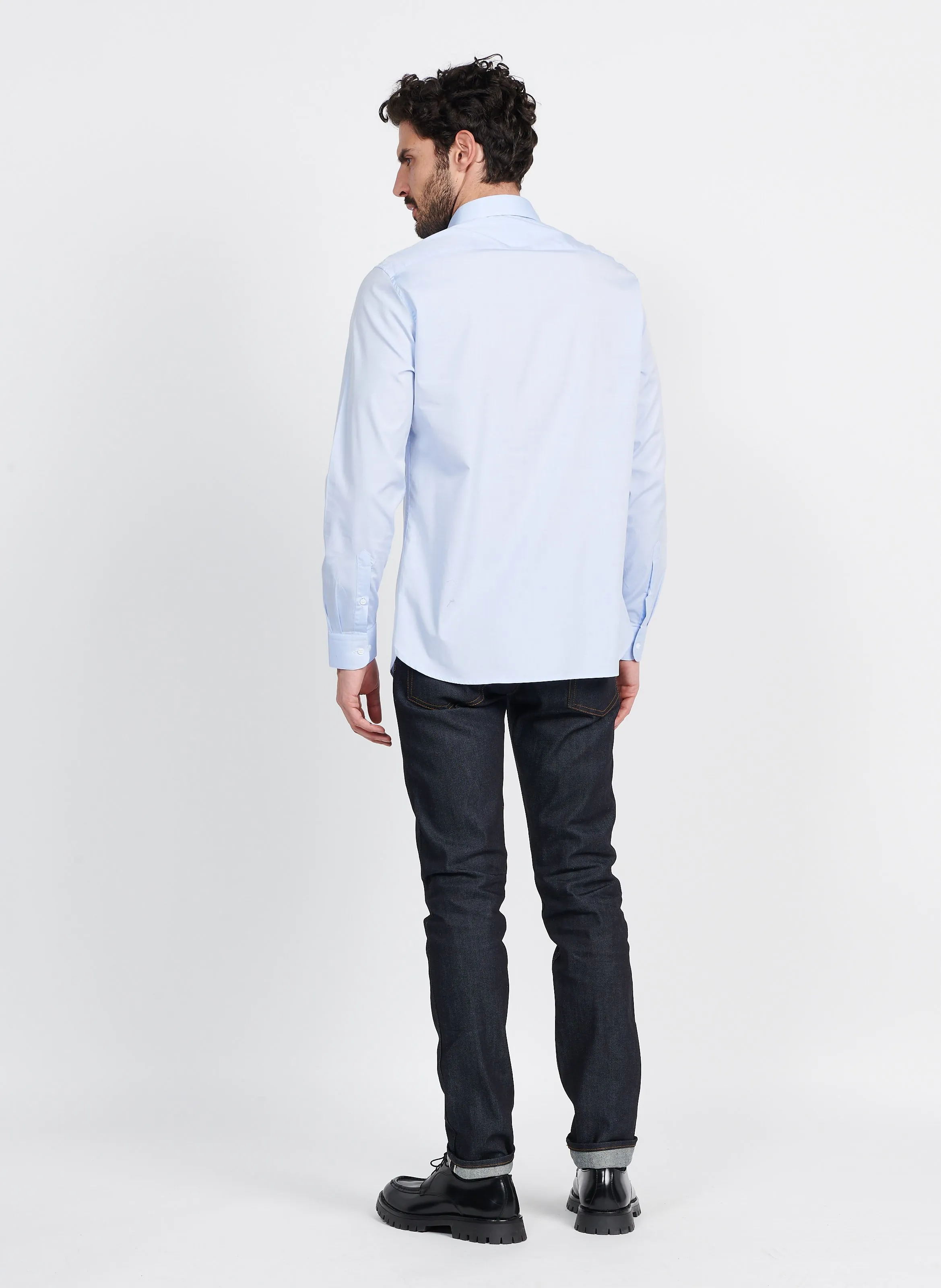 ATELIER PRIVE   Camicia collo classico regular fit in cotone | Blu