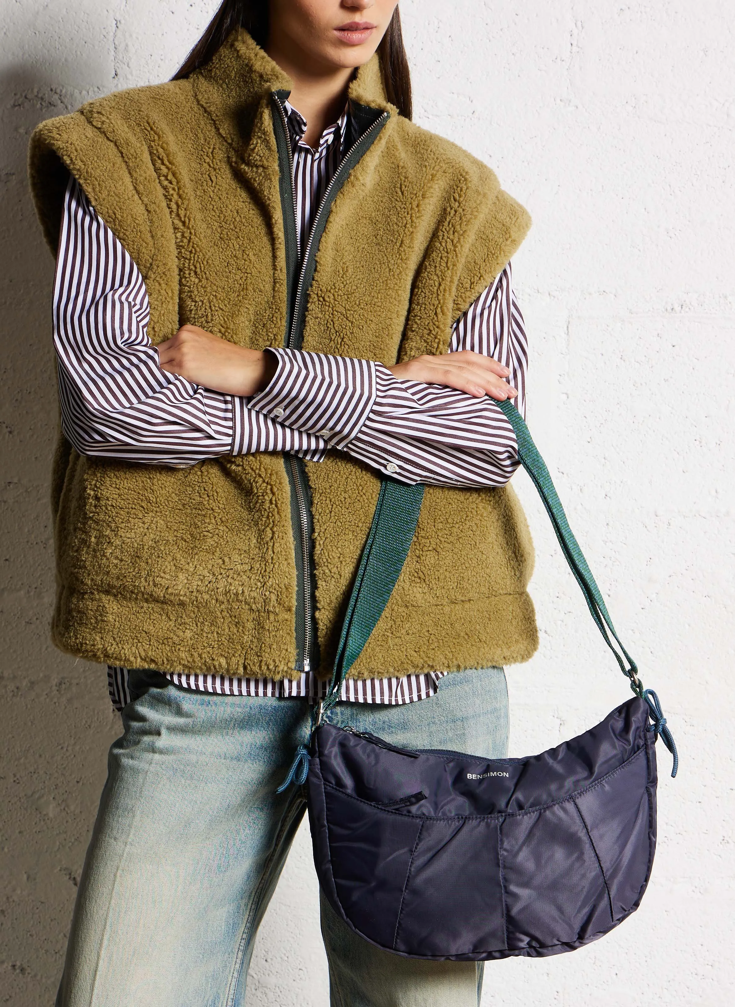  BENSIMON   Borsa a tracolla luna | Blu