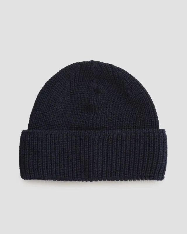 Berretto blu scuro in lana unisex We Norwegians Kvitfjell
