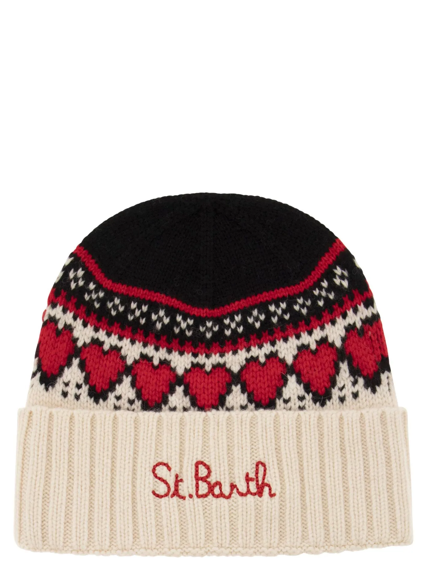 Berretto con jacquard nordico