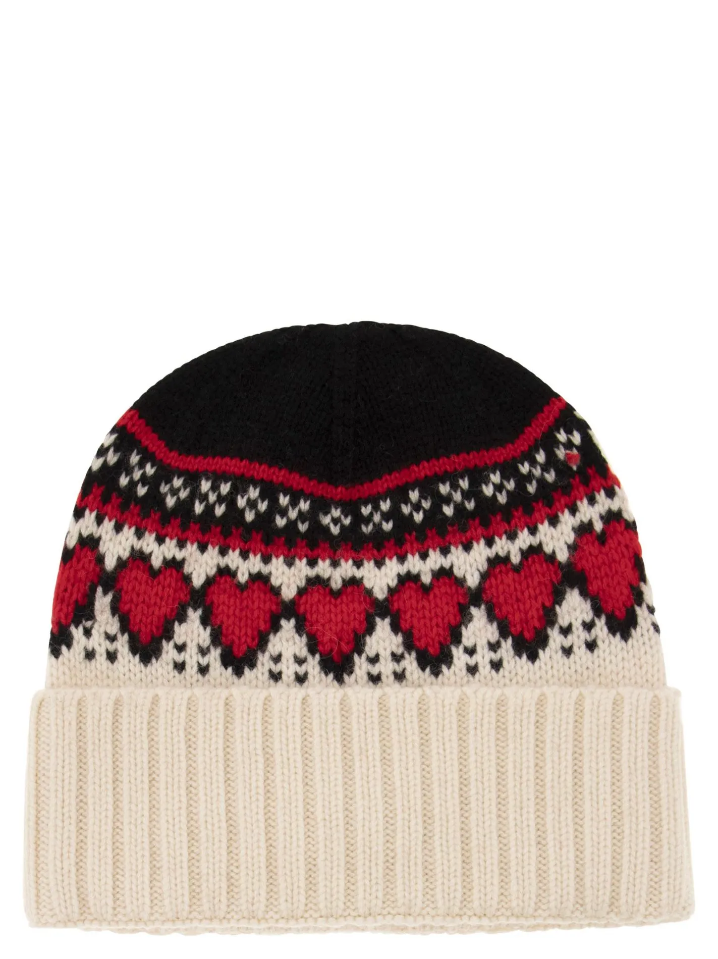 Berretto con jacquard nordico