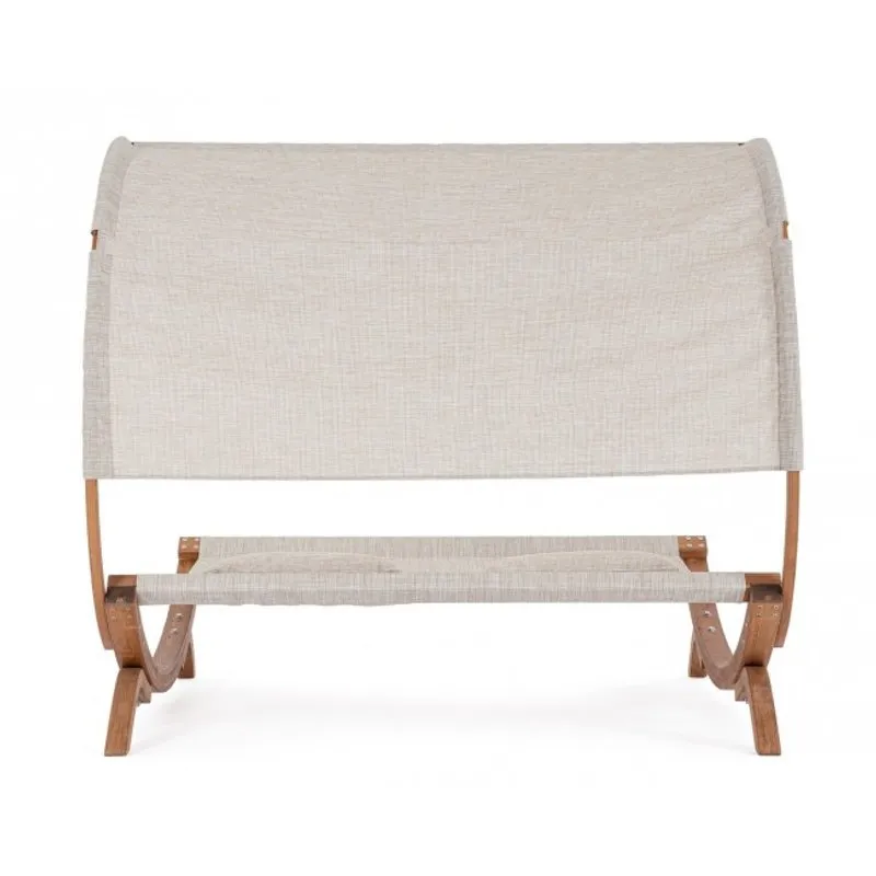 Bizzotto outdoor Lettino 2 posti con tettuccio con cuscino Noes