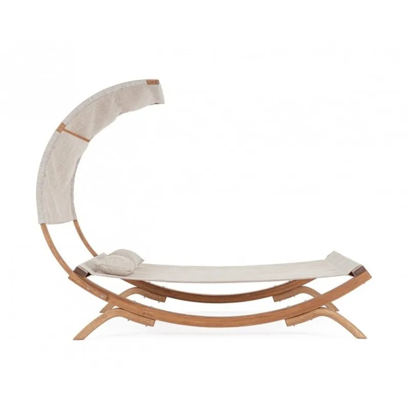 Bizzotto outdoor Lettino 2 posti con tettuccio con cuscino Noes