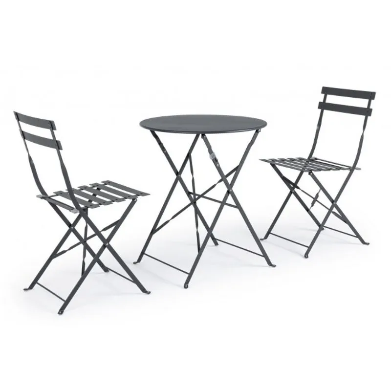 Bizzotto outdoor Set 3 bistrot Wissant antracite