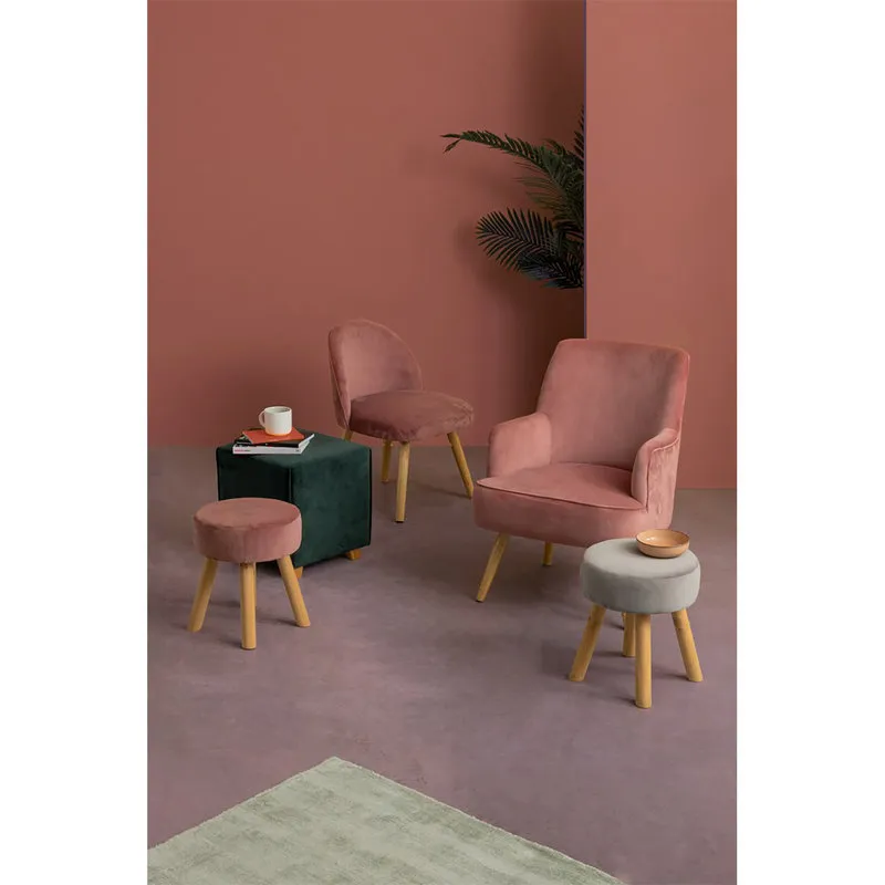 Bizzotto Set 2 sgabelli Adeline rosa antik
