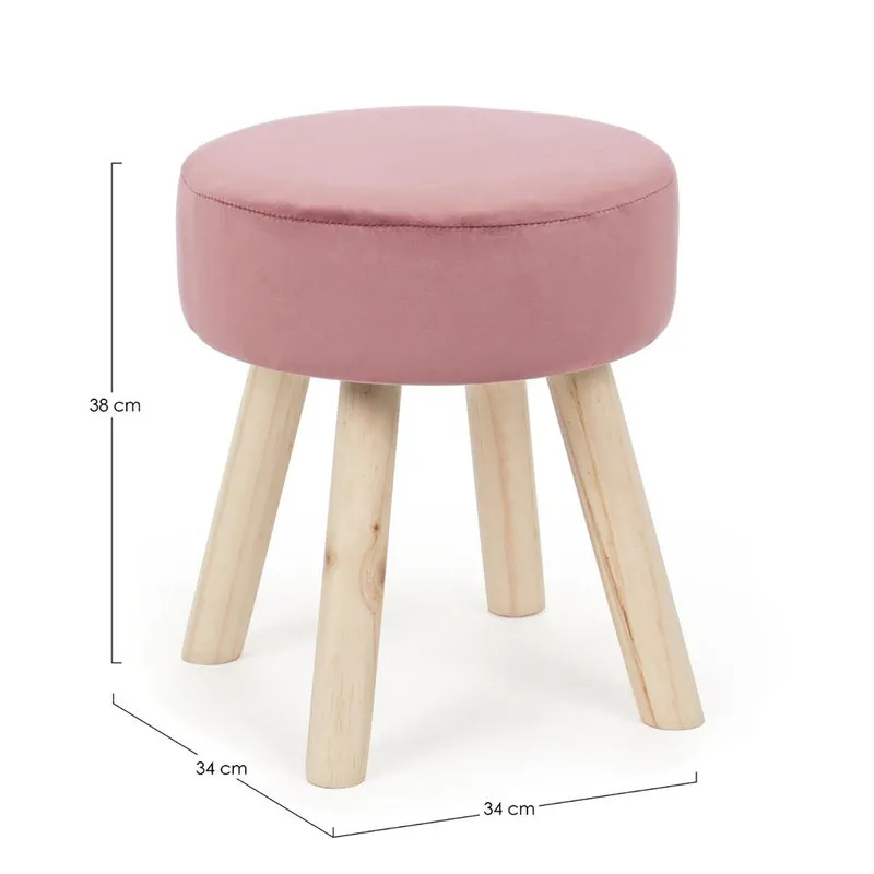 Bizzotto Set 2 sgabelli Adeline rosa antik