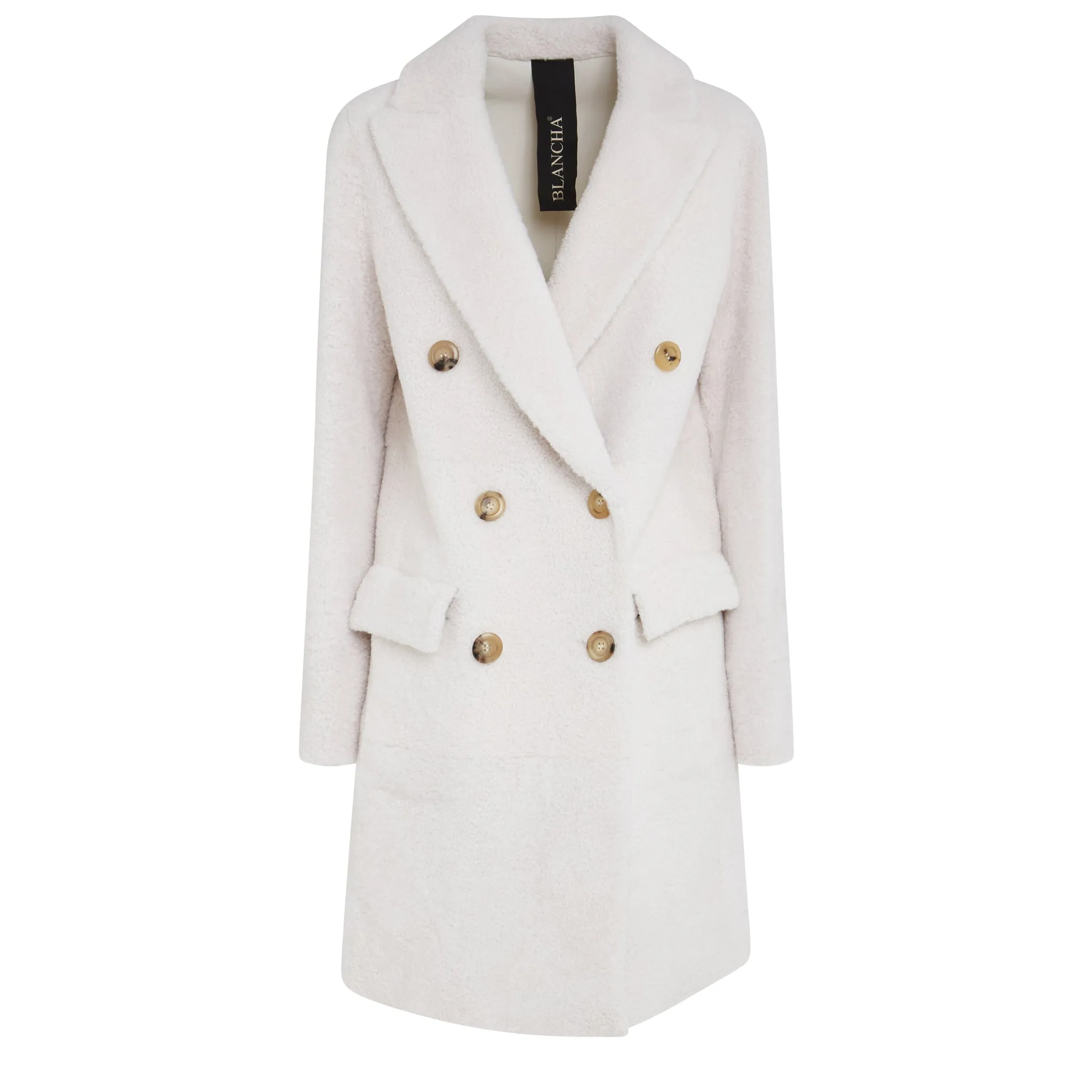 BLANCHA  Cappotto in shearling bianco