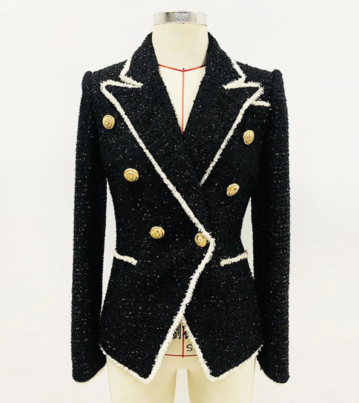 Blazer bianco nero Blazer da donna in giacca di lana Blazer da donna Blazer New Black