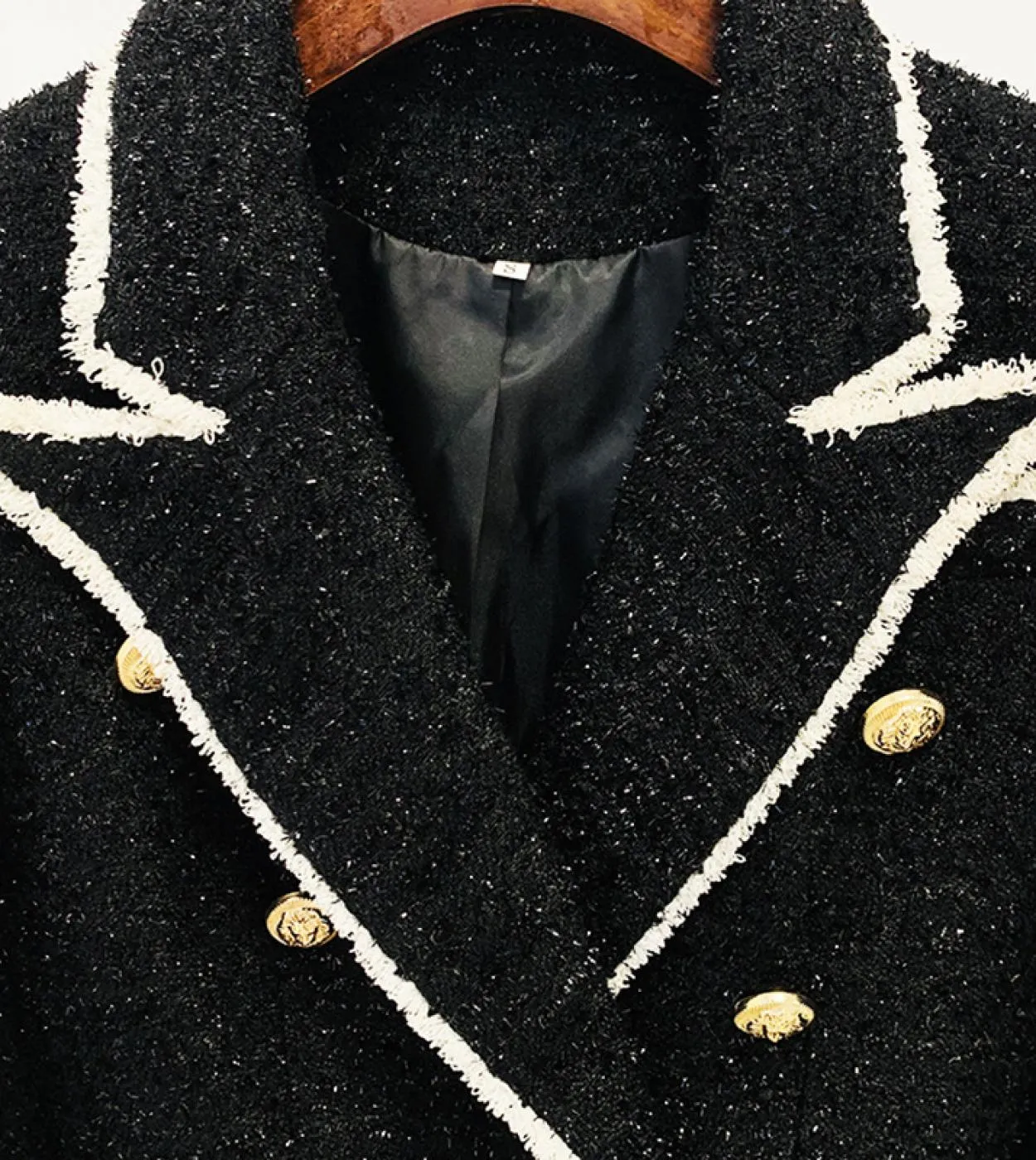 Blazer bianco nero Blazer da donna in giacca di lana Blazer da donna Blazer New Black