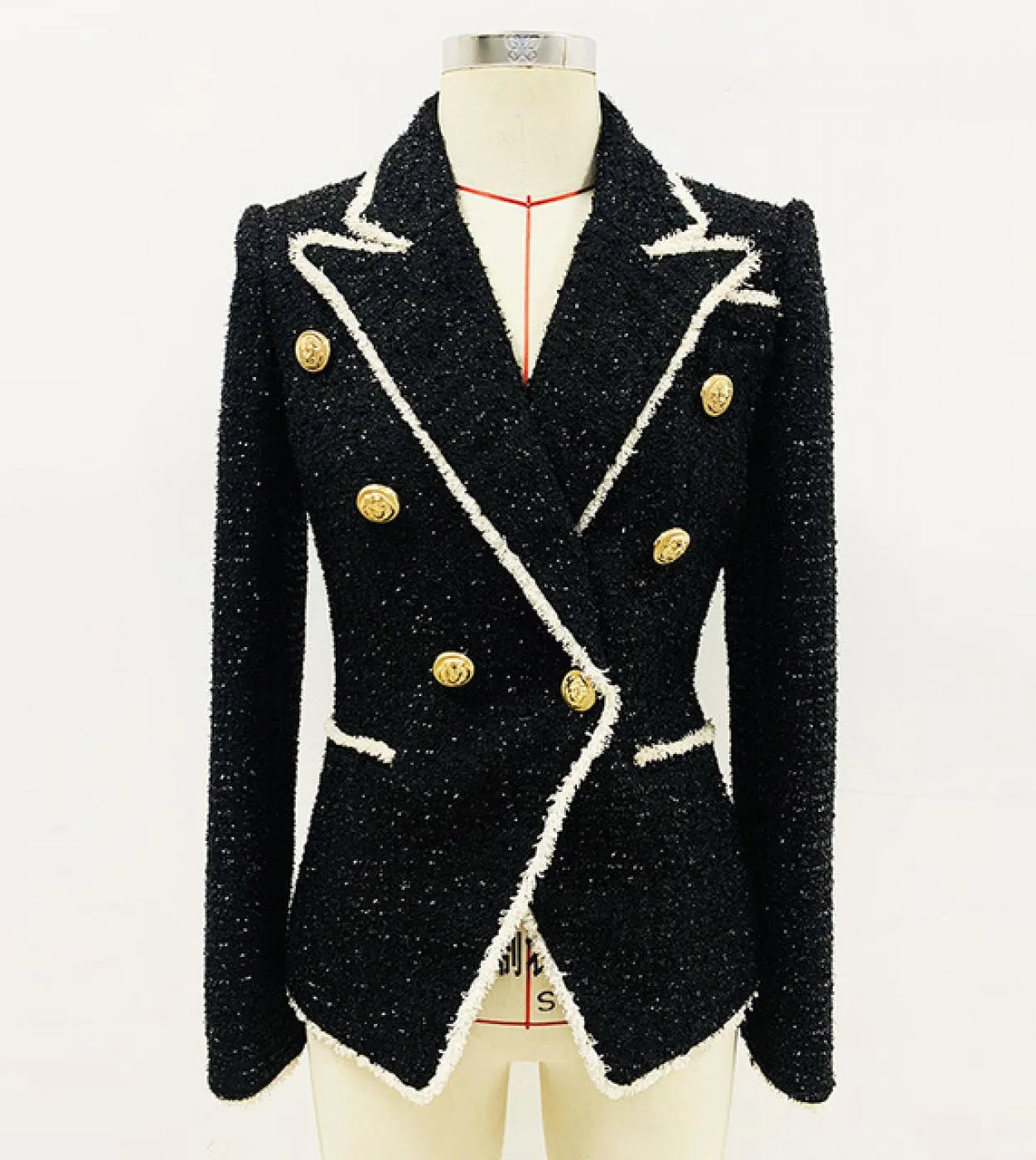 Blazer bianco nero Blazer da donna in giacca di lana Blazer da donna Blazer New Black