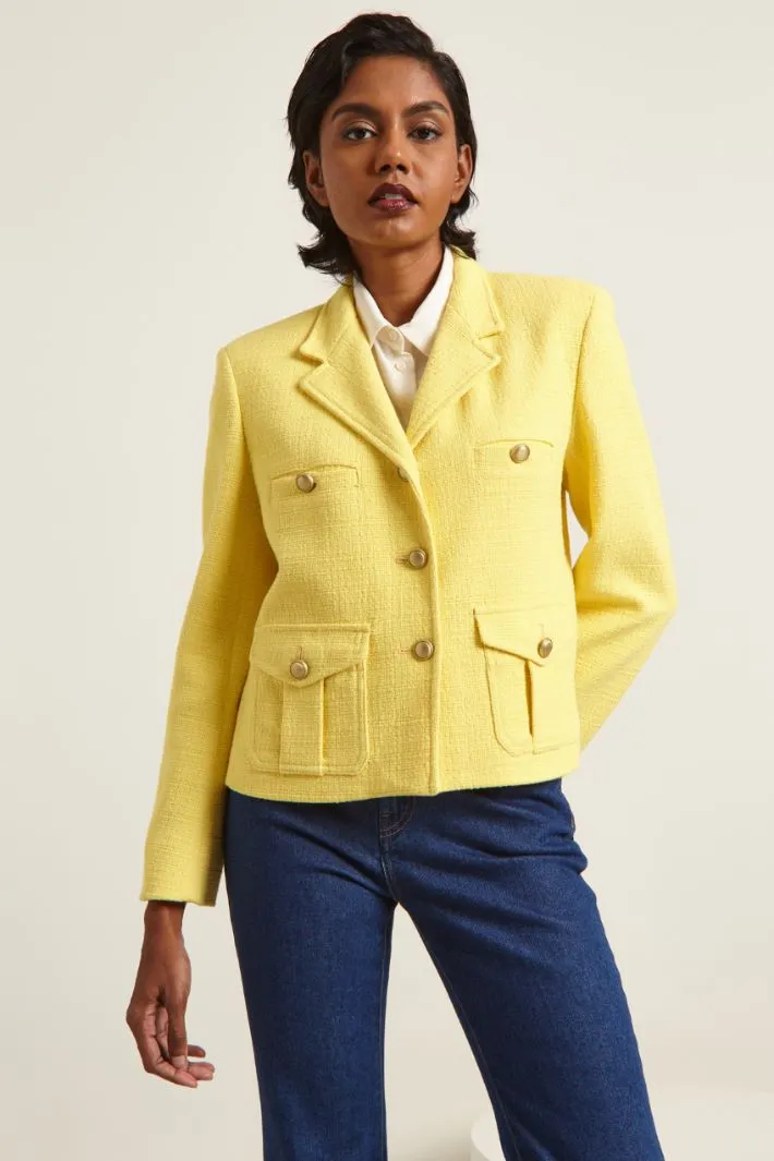 Blazer con tasche applicate