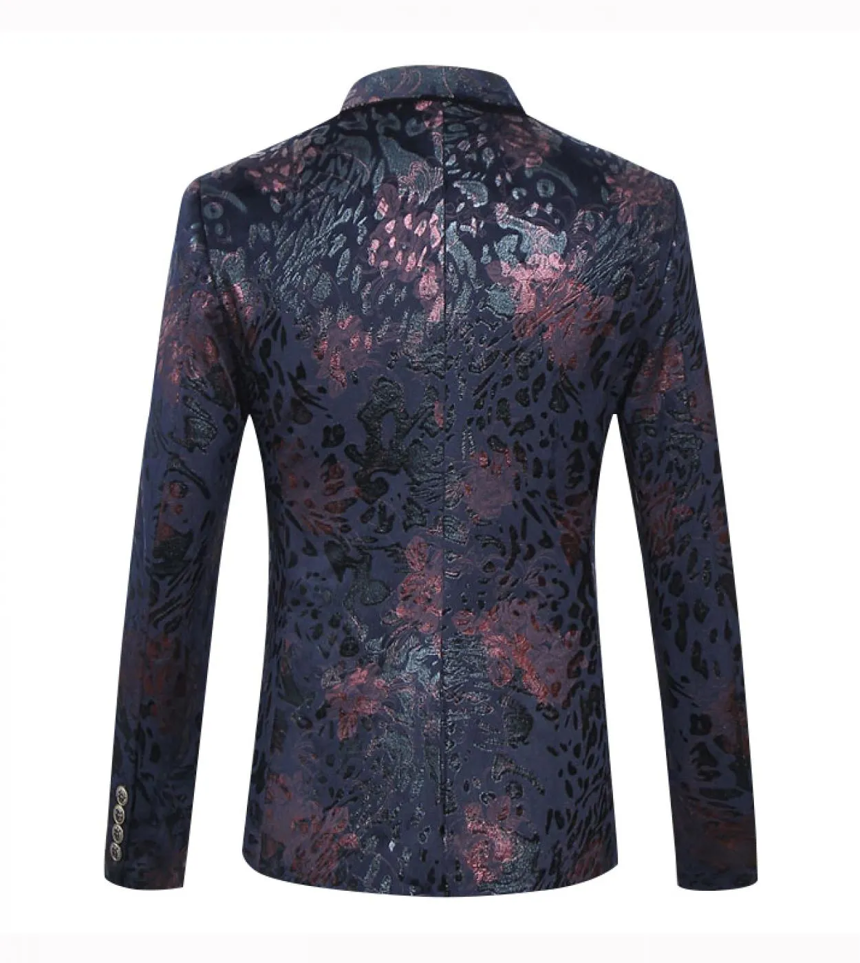 Blazer da uomo Plyesxale Blazer floreale da uomo slim fit Marchio famoso Blazer di velluto rosso vino blu navy 6xl Vintage Stage