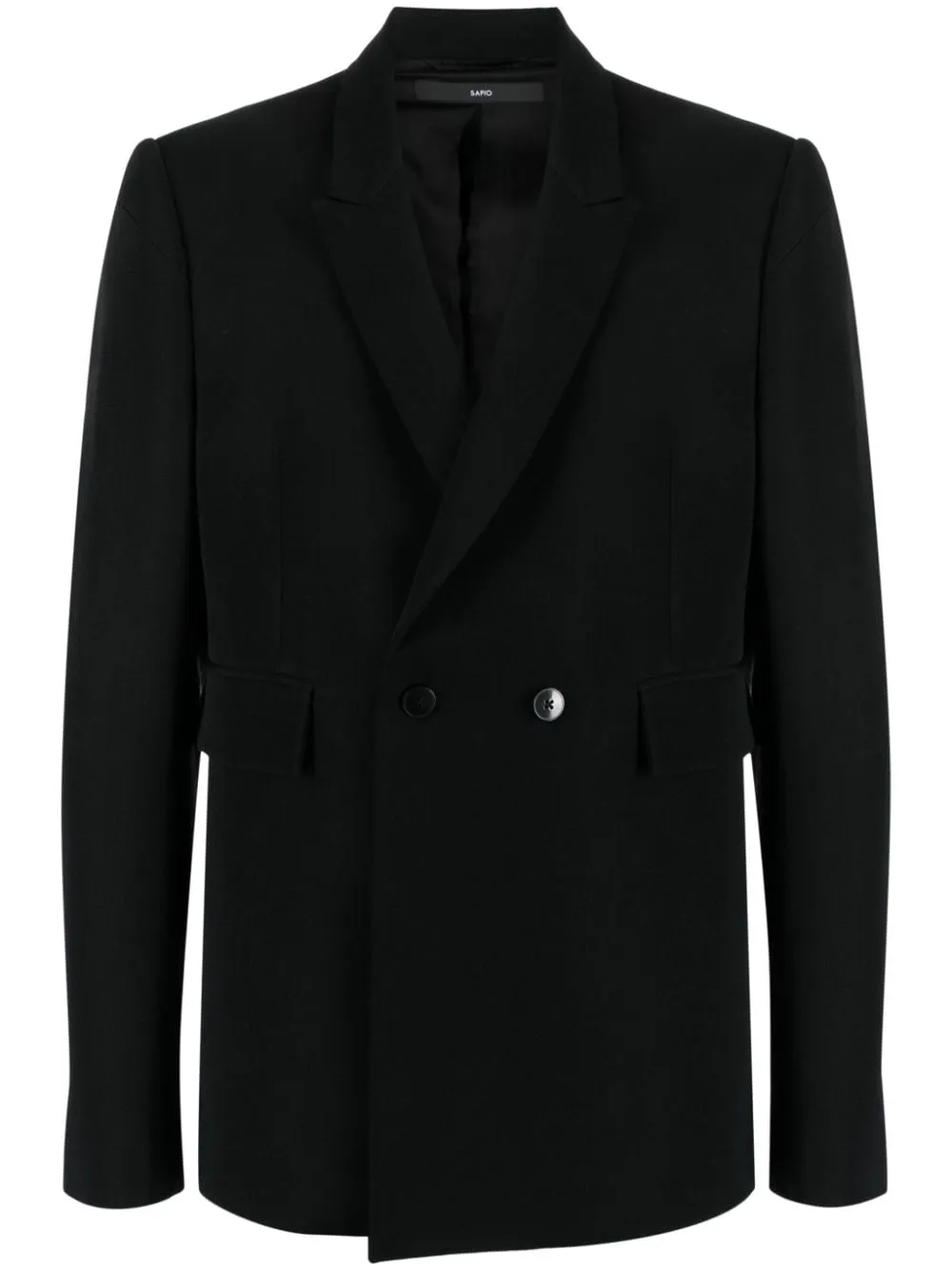 Blazer doppiopetto in nero - uomo