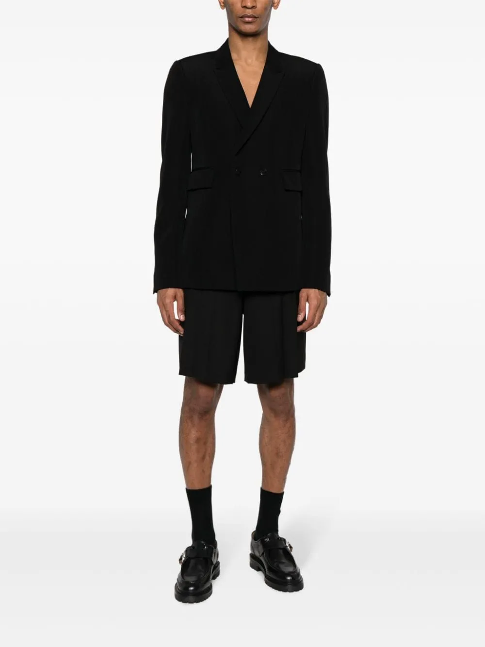 Blazer doppiopetto in nero - uomo