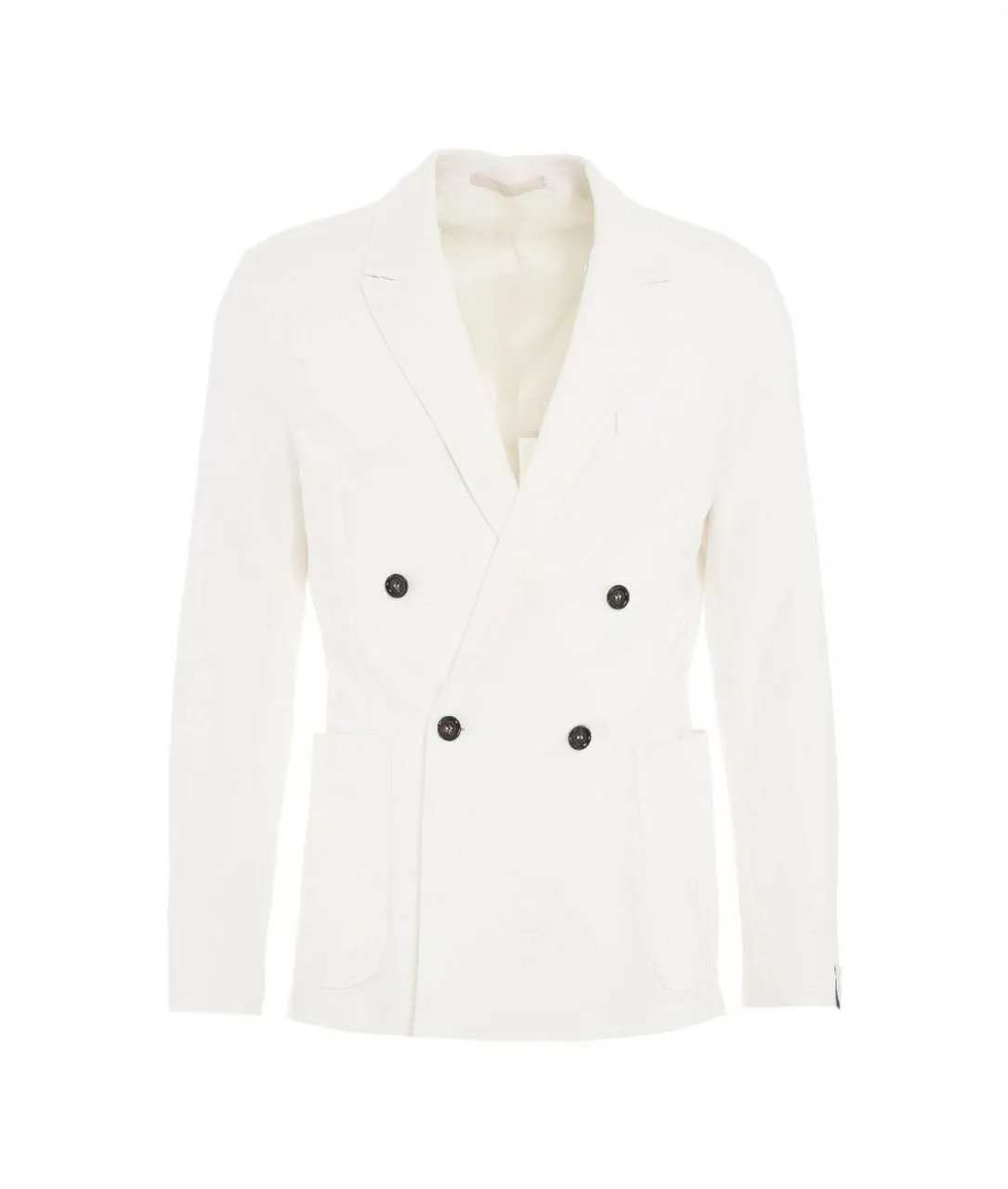 Blazer in jersey bianco bianco