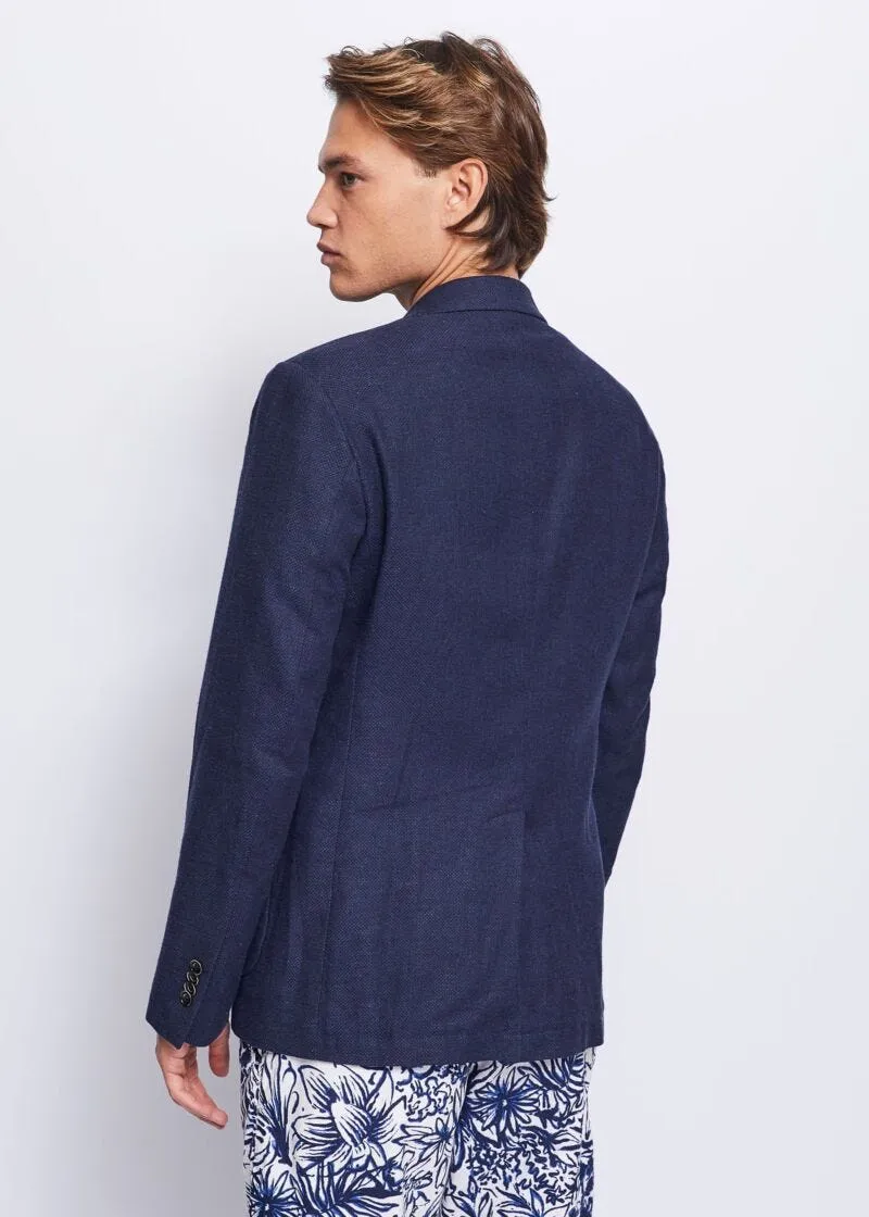 Blazer in lino e cotone