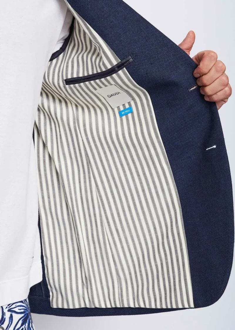 Blazer in lino e cotone