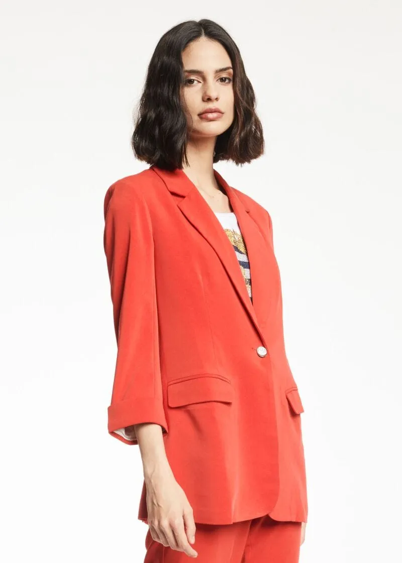 Blazer in tessuto fluido