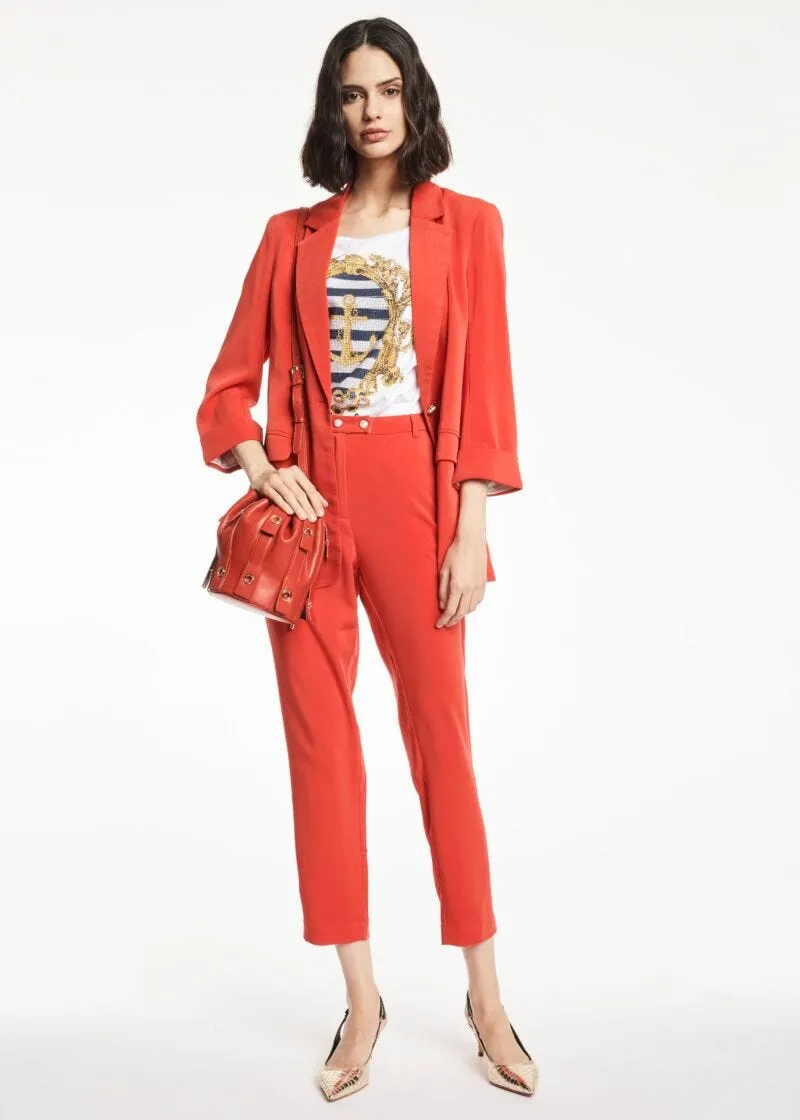 Blazer in tessuto fluido