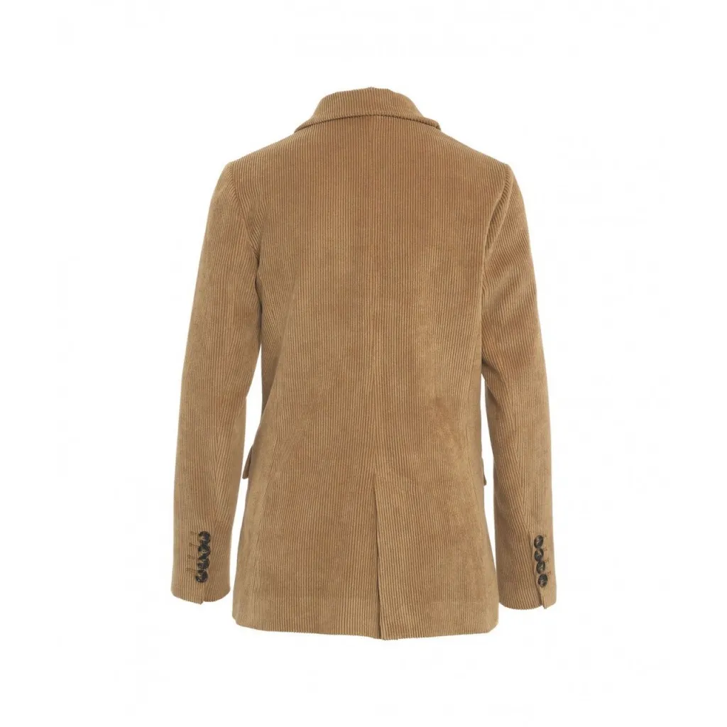 Blazer in velluto a coste Cammello