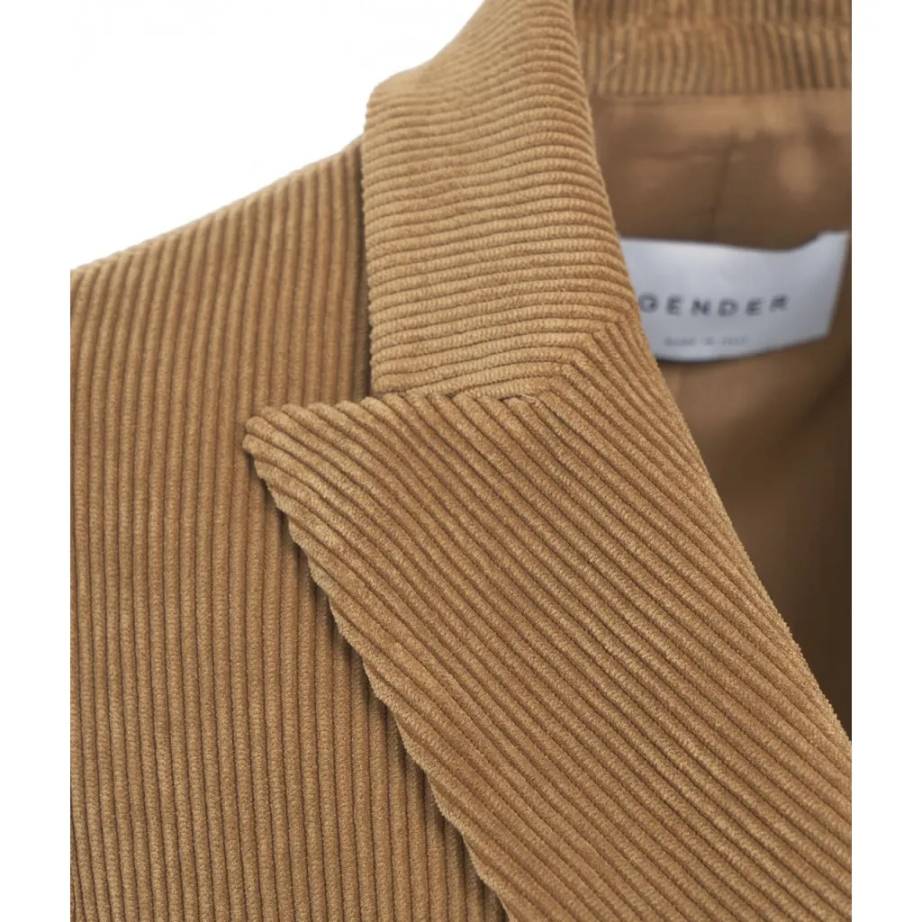 Blazer in velluto a coste Cammello