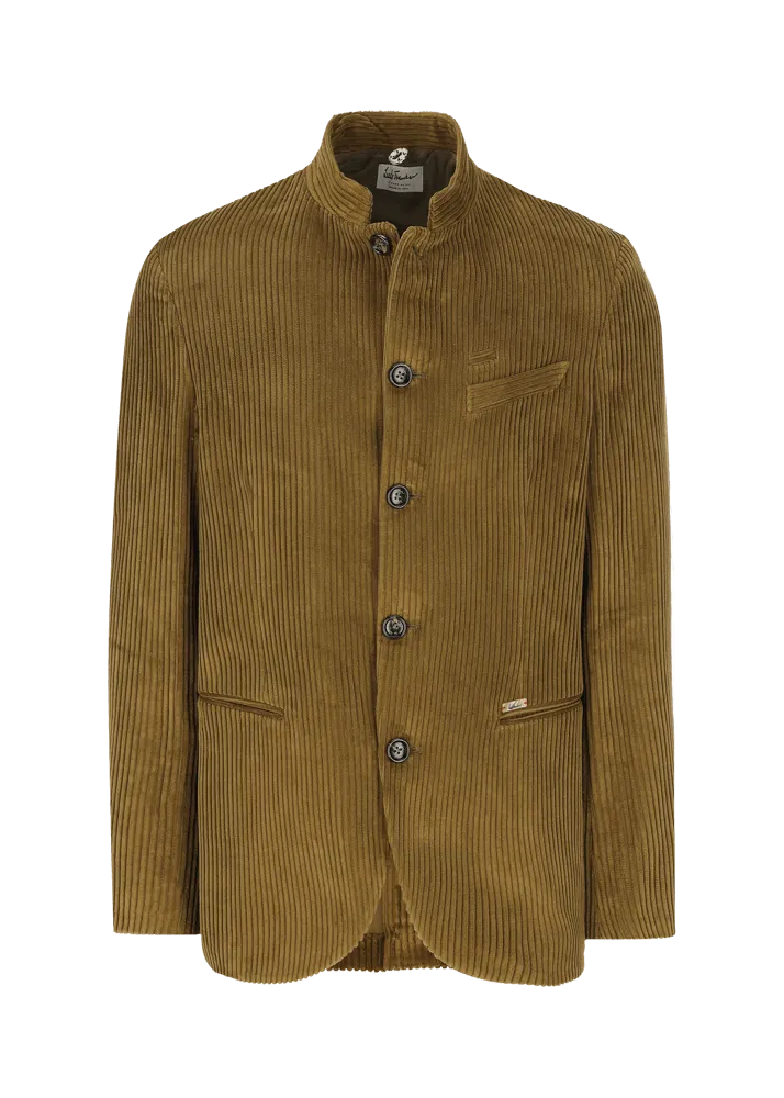 Blazer in velluto a coste con colletto alla coreana Lusandretto    