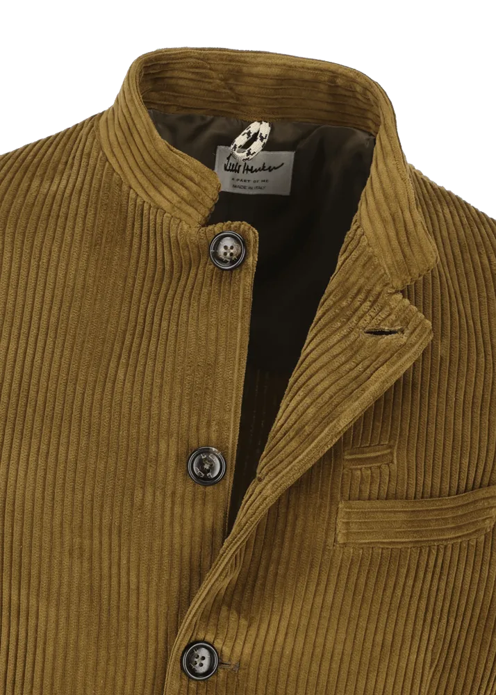 Blazer in velluto a coste con colletto alla coreana Lusandretto    