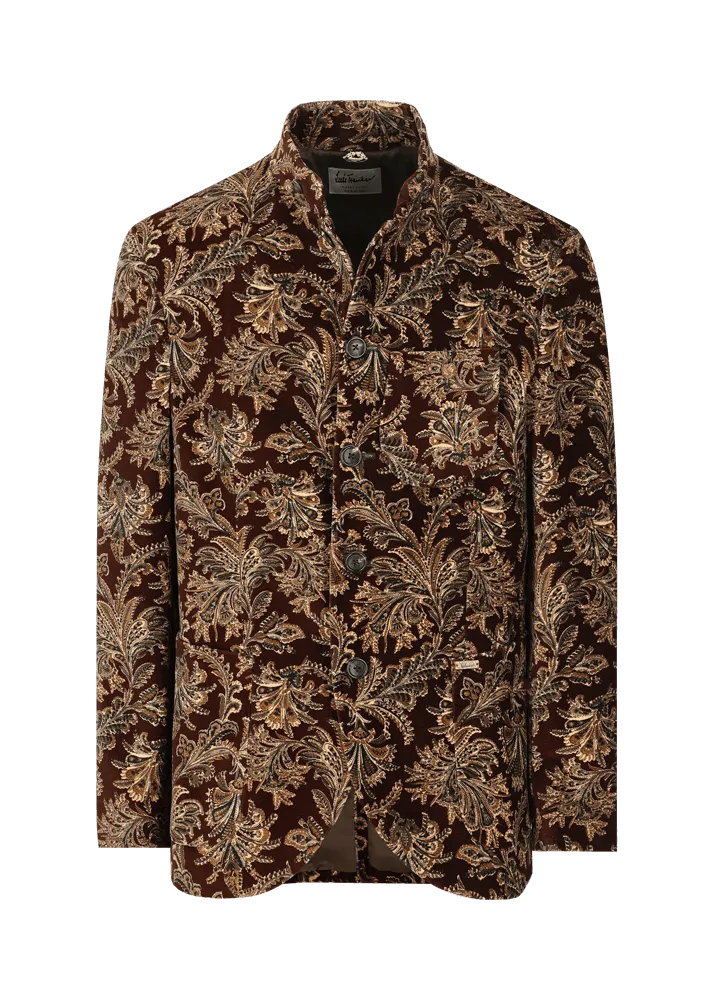 Blazer in velluto con motivo damascato Lusandro    