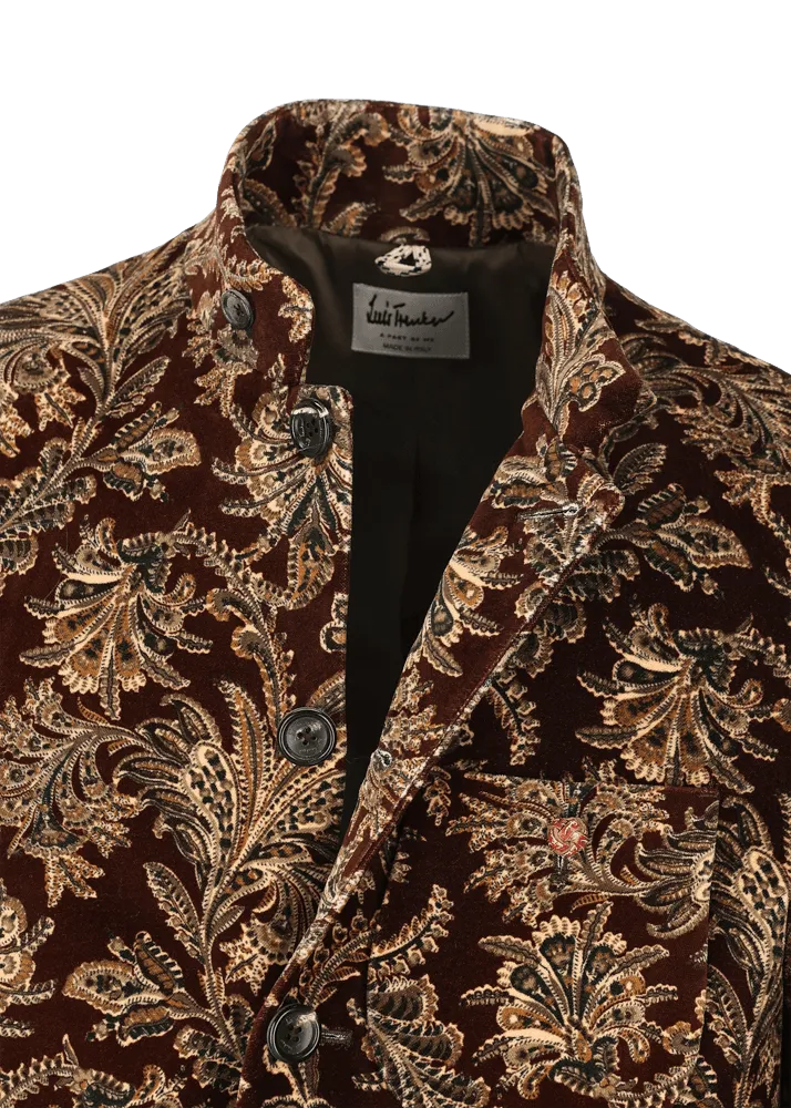 Blazer in velluto con motivo damascato Lusandro    