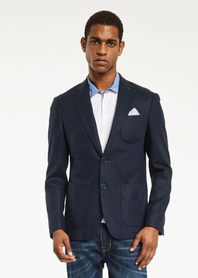 Blazer in viscosa e lino