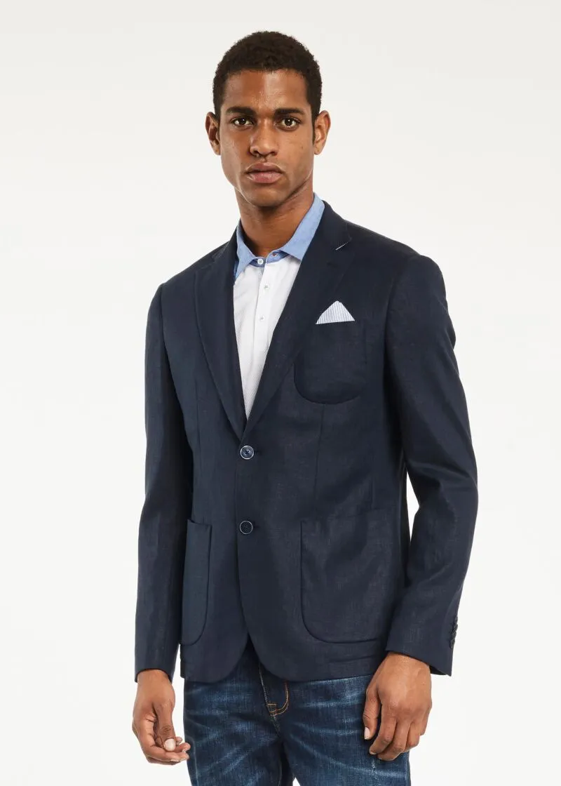 Blazer in viscosa e lino