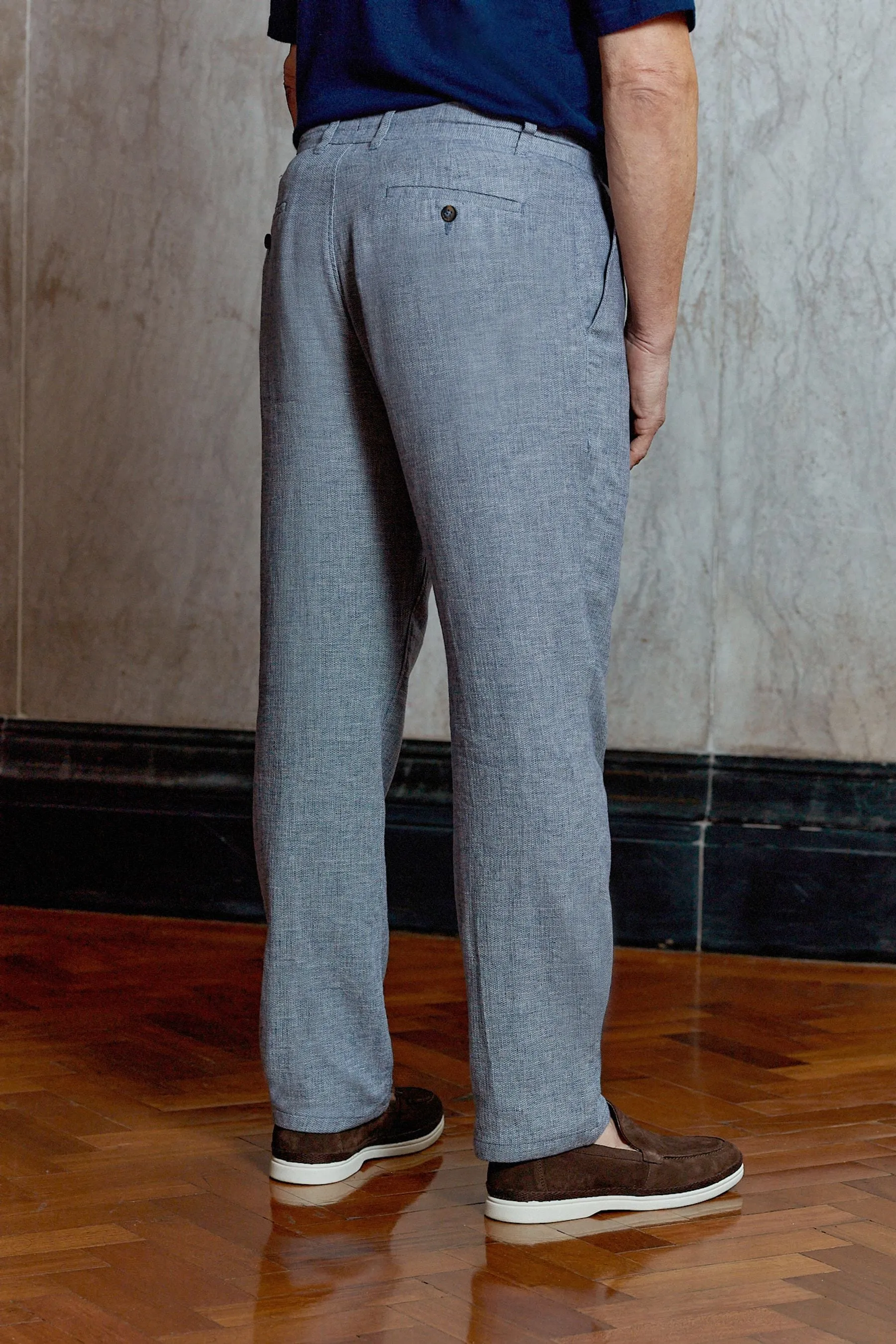 Blend Pantaloni in lino testurizzato
