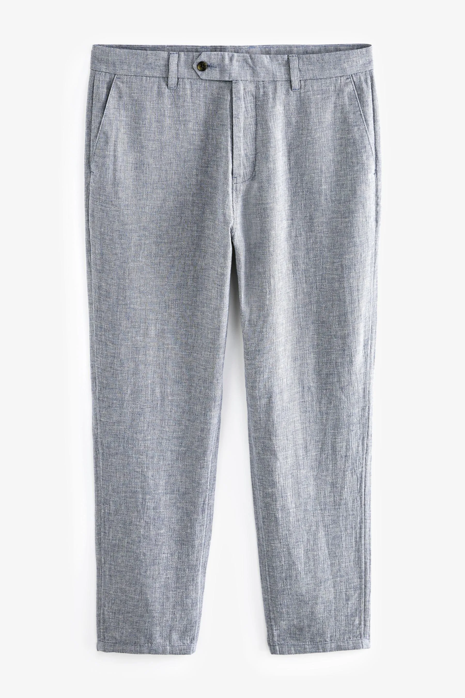 Blend Pantaloni in lino testurizzato