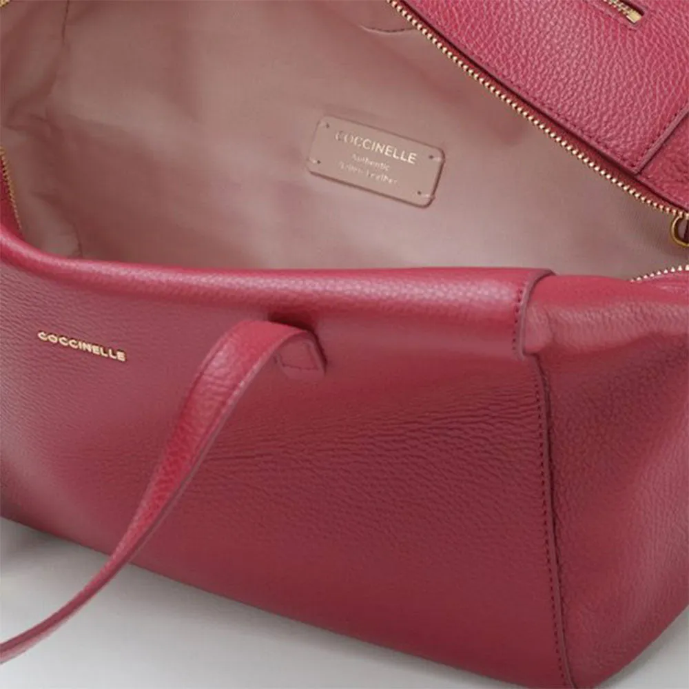 Borsa Donna Bauletto a Mano COCCINELLE in Pelle Garnet Red Linea Gleen