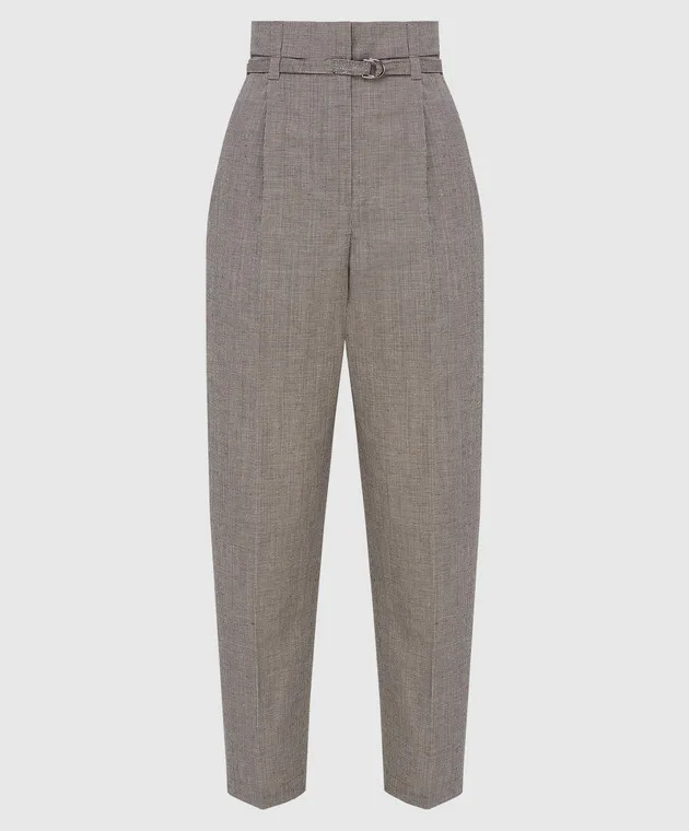 Brunello Cucinelli Pantaloni in lana e lino MH513P7461