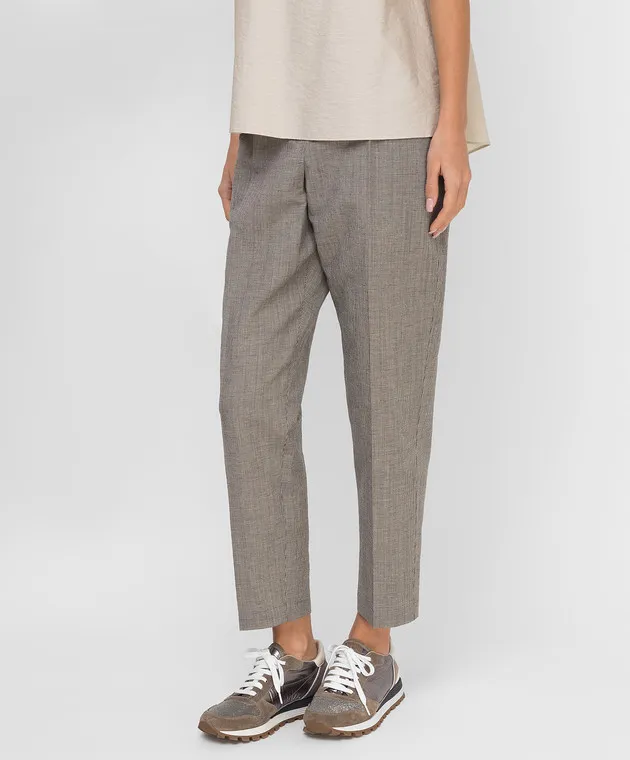 Brunello Cucinelli Pantaloni in lana e lino MH513P7461