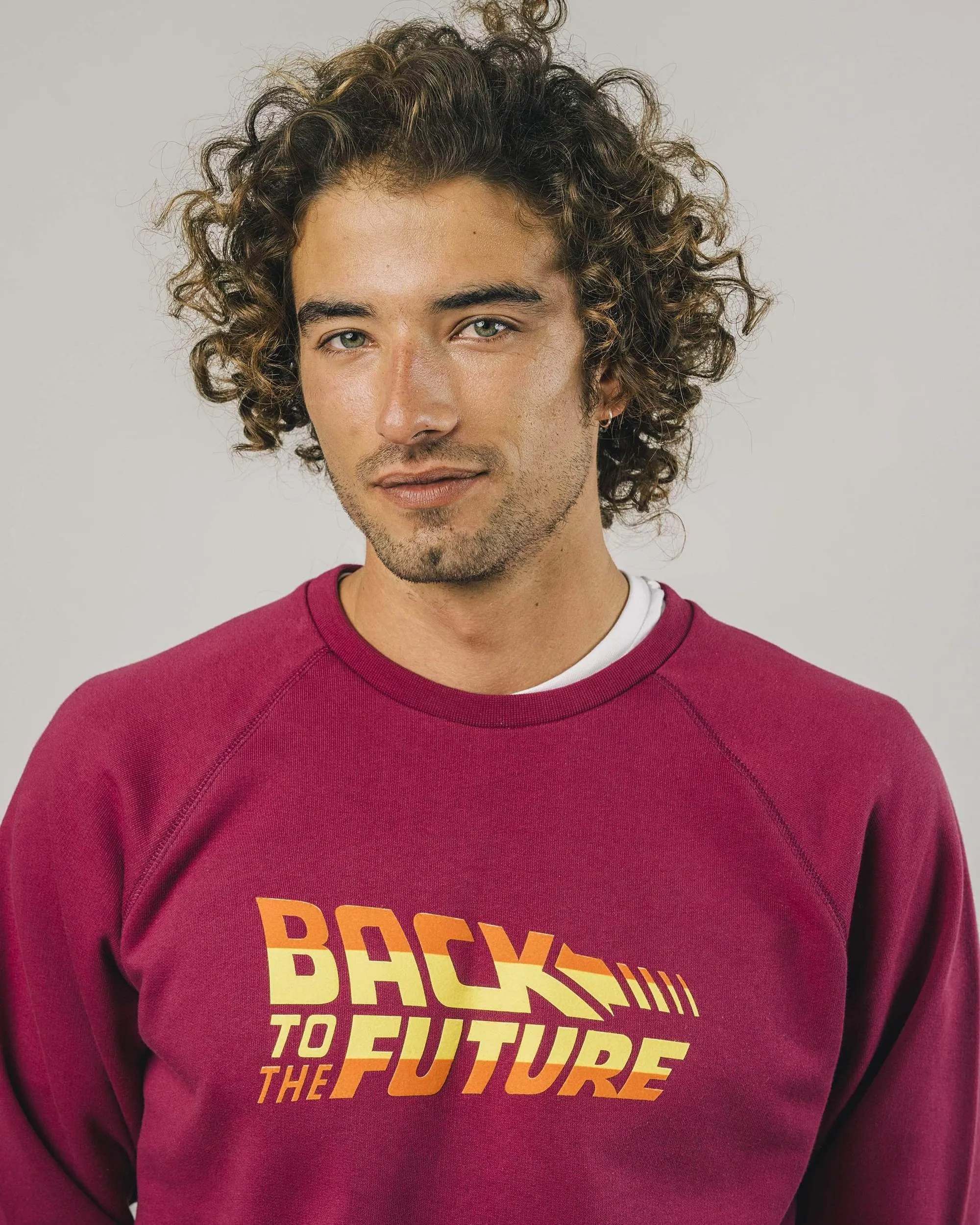 BTTF LOGO SWEATSHIRT - EGGPLANT