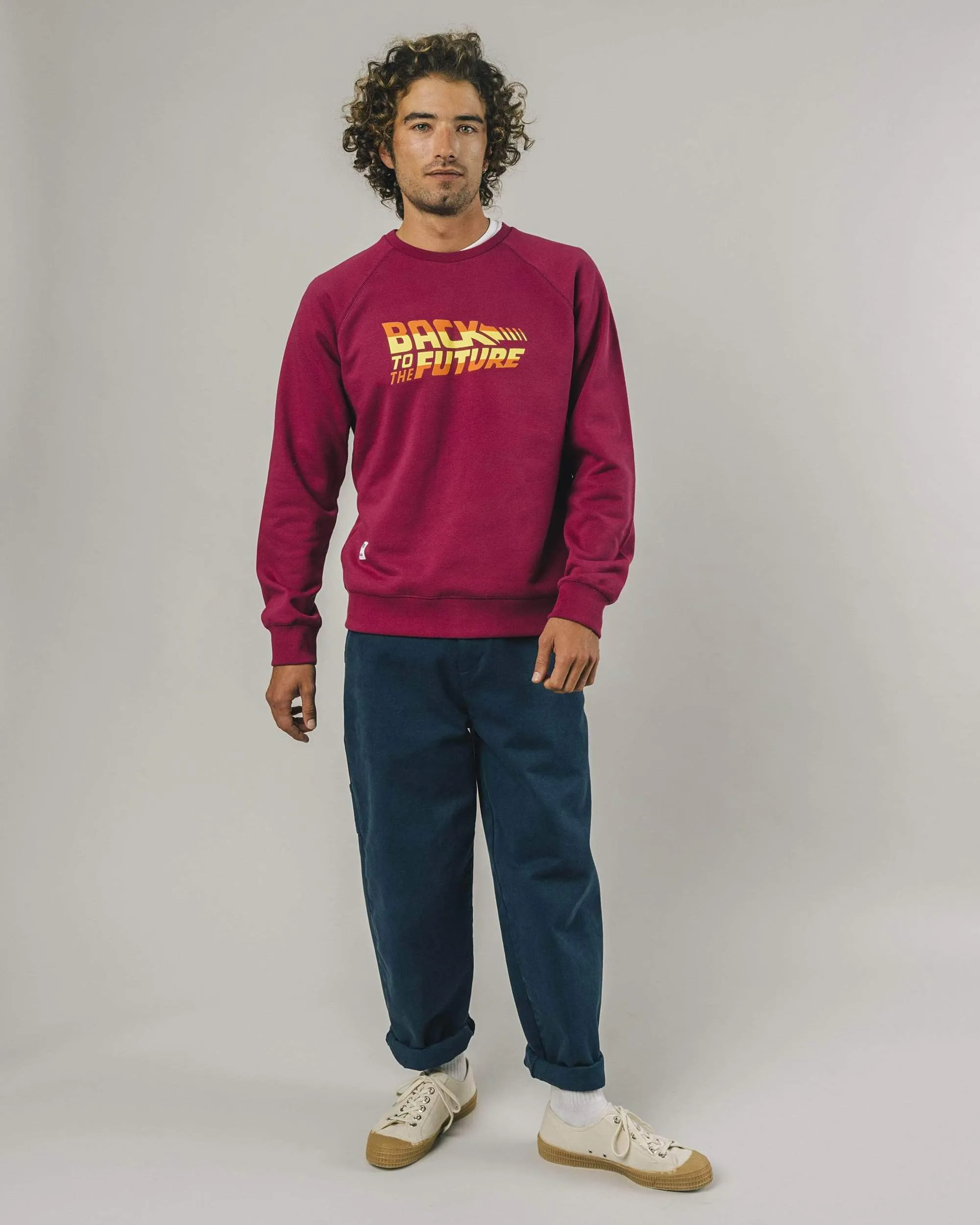 BTTF LOGO SWEATSHIRT - EGGPLANT