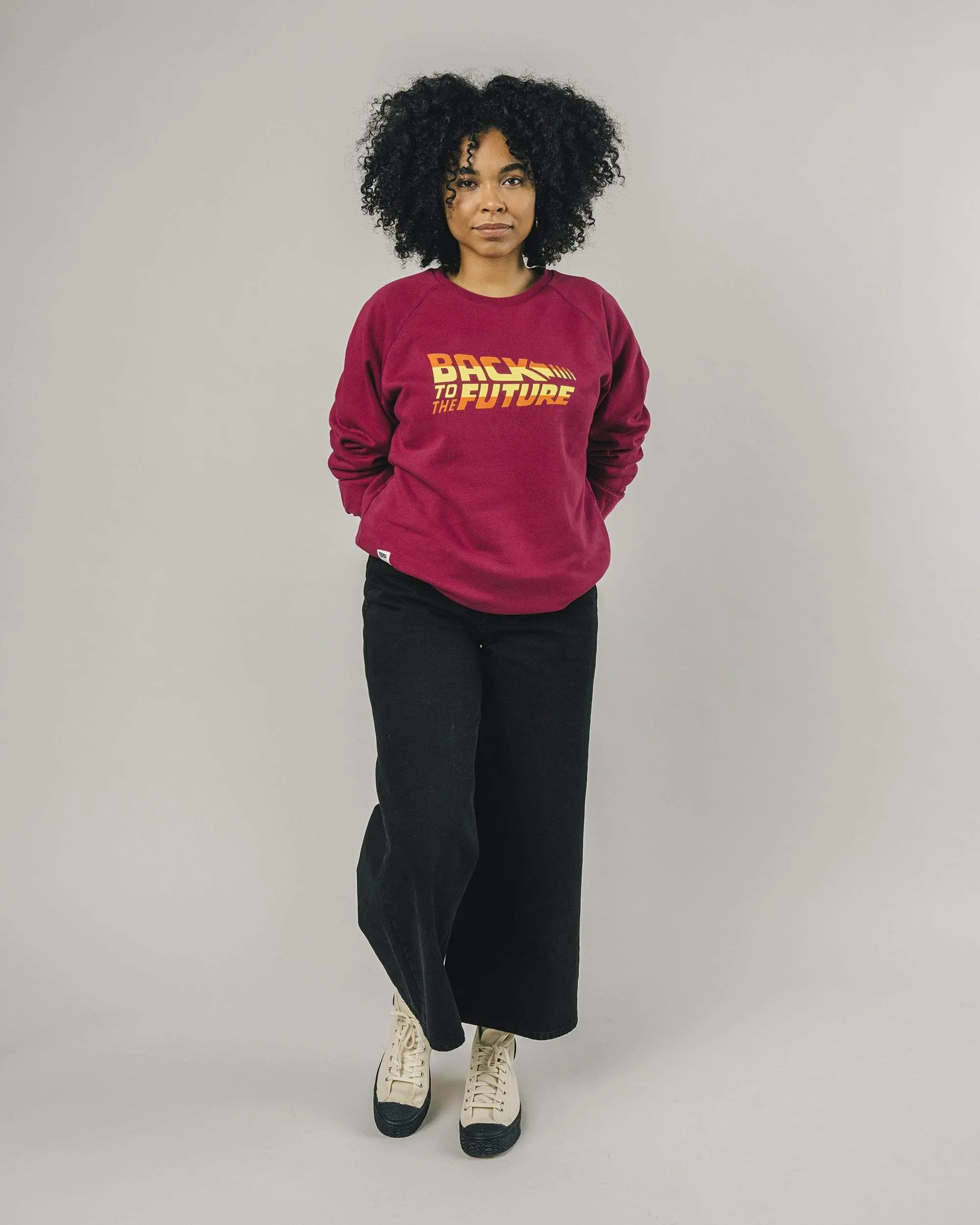 BTTF LOGO SWEATSHIRT - EGGPLANT