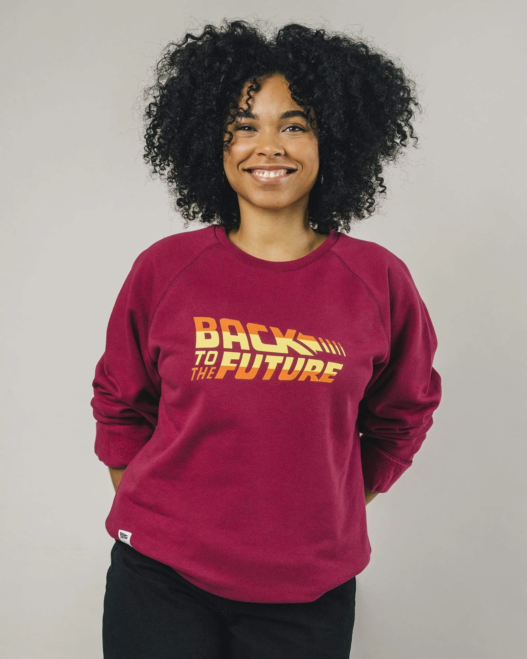 BTTF LOGO SWEATSHIRT - EGGPLANT
