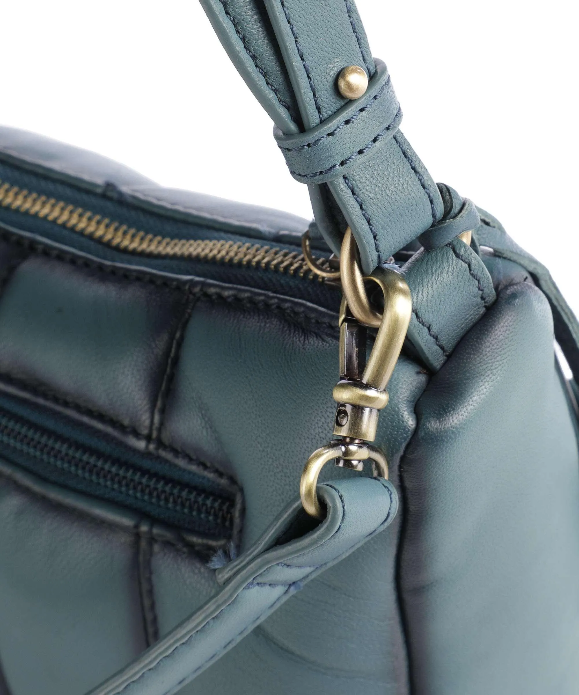  Burkely Drowsy Dani Borsa a spalla pelle di pecora petrol  
