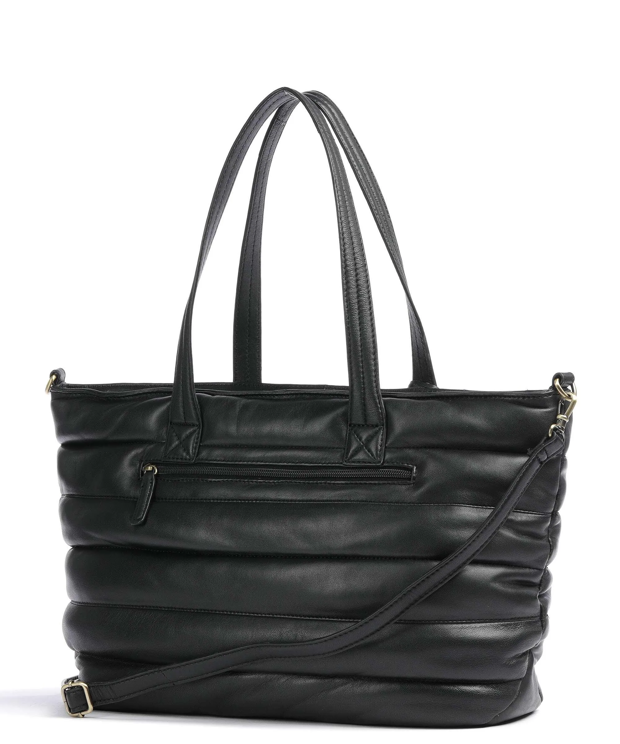  Burkely Drowsy Dani Borsa shopper 14″ pelle a grana fine nero  